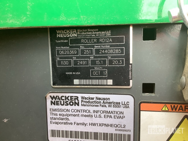 COMPACTADOR 2017 WACKER NEUSON RD12A