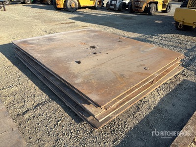 Quantity of (6) 8 ft x 10 ft (1 in Thick) Road Stahlplatten