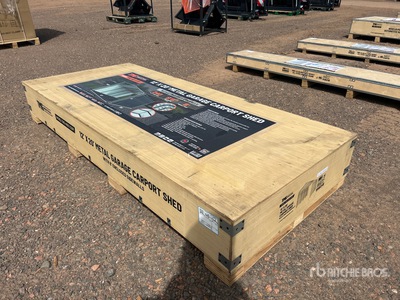 TMG MSC1220F 12 ft x 20 ft Metal Carport (Unused)