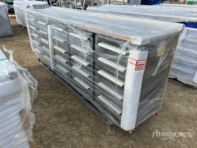 10FT-25D-01C 10 ft 25-Drawer Workbench (Unused)