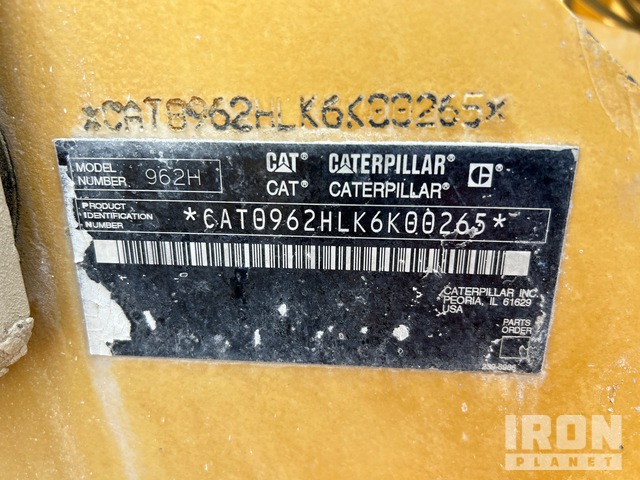 CARGADOR FRONTAL 2007 CATERPILLAR 962H