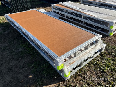 Quantity of (2) 2024 BYT BDF412 4 ft x 10 ft Aluminum Boat Dock Section Kit (Unused)