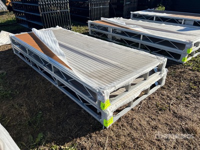 Quantity of (2) 2024 BYT BDF412 4 ft x 10 ft Aluminum Boat Dock Section Kit (Unused)