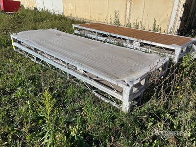 Quantity of (2) 2025 BYT BDF410 4 ft x 12 ft Aluminum Boat Dock Section Kit (Unused)
