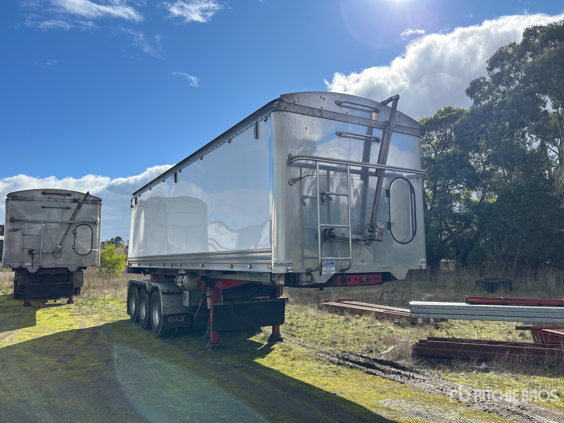 2021 GLT 8.6 m Tri/A B-Double Lead Sliding End Dump Trailer