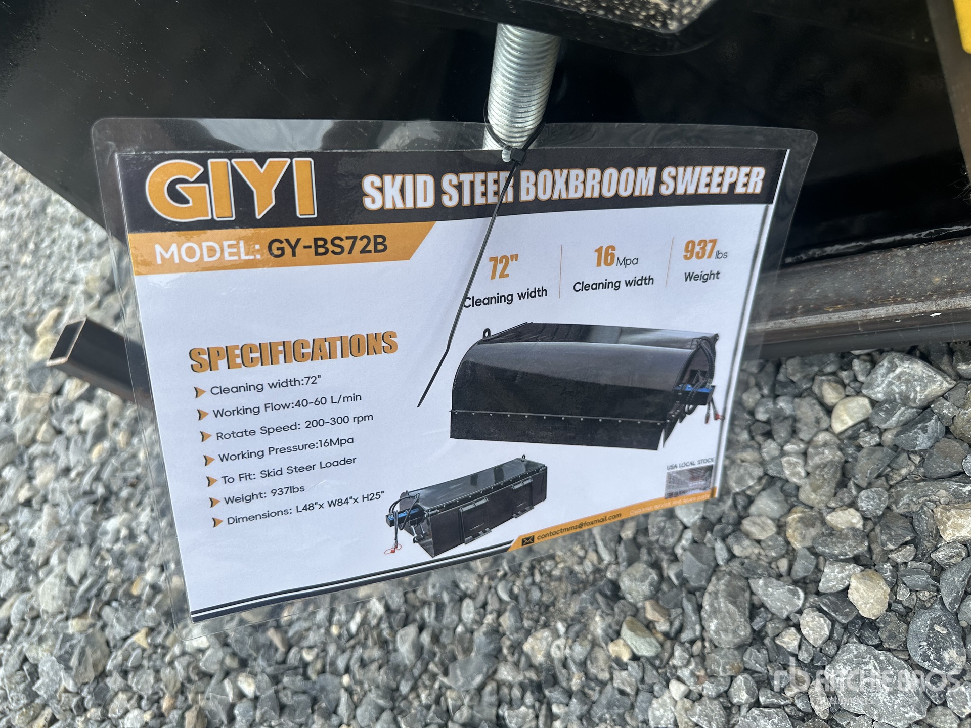 2025 GIYI GY-BS72B Closed Spazzatrice per mini pala (Unused)