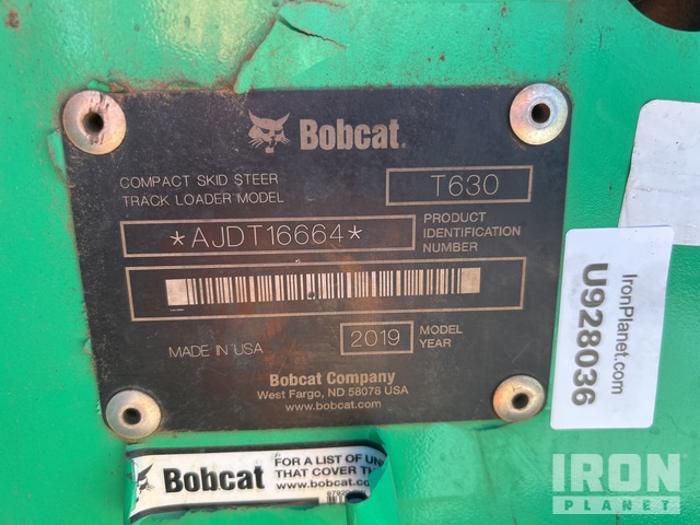 MINI CARGADOR SOBRE ORUGAS 2019 BOBCAT T630
