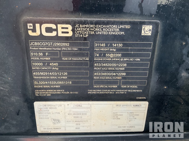 MANIPULADOR 2018 JCB