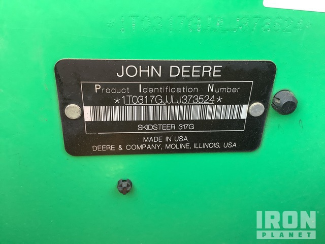 MINI CARGADOR SOBRE ORUGAS 2020 JOHN DEERE 317G