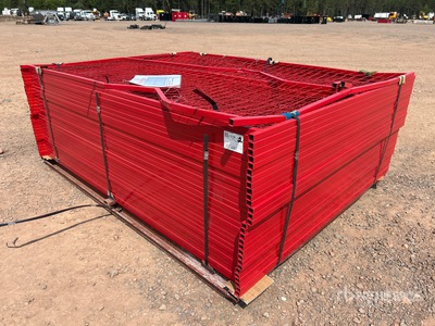Quantity of (30) 8 ft x 6 ft Powder Coated Temporary Site Fence (Unused)