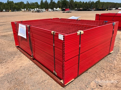 Quantity of (30) 8 ft x 6 ft Powder Coated Temporary Site Fence (Unused)