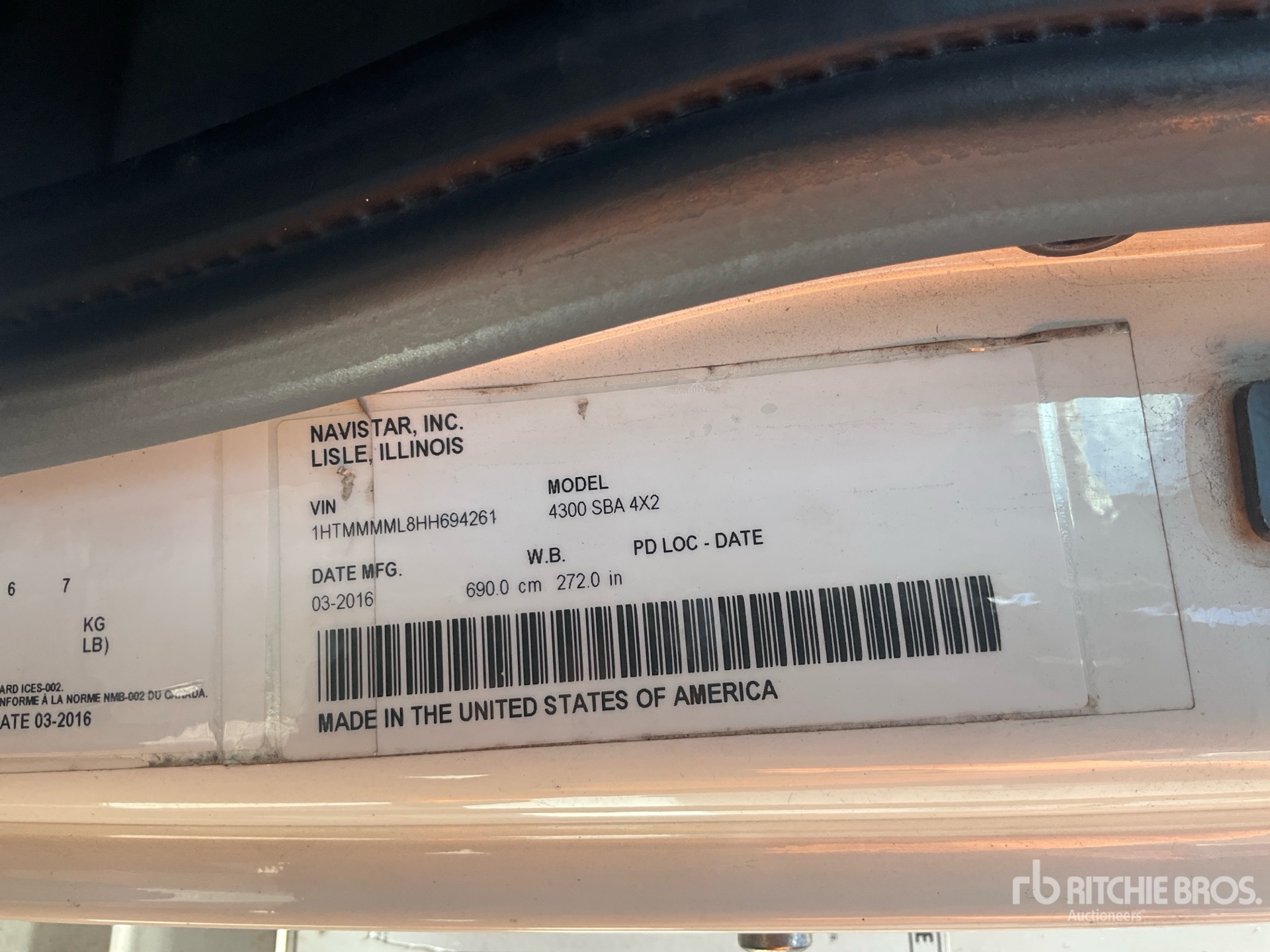 2017 International 4300 Van Truck