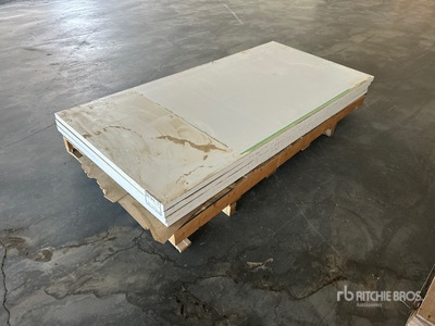 Quantity of (4) 77 in x 37 in x 1.5 in Dura Foam Filled Doors (Unused)