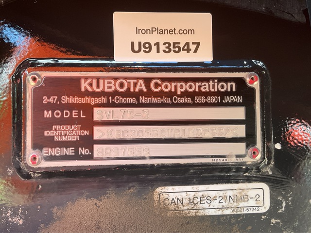 MINI CARGADOR SOBRE ORUGAS 2025 KUBOTA SVL753HFWC