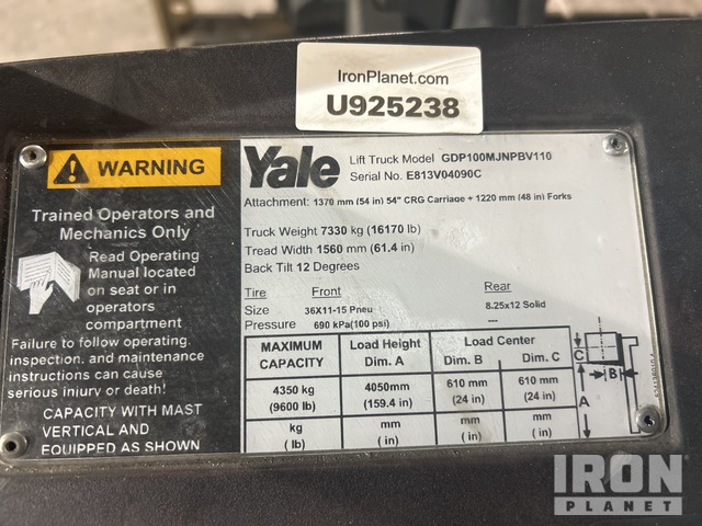 MONTACARGAS 2006 YALE GDP100FSMRT