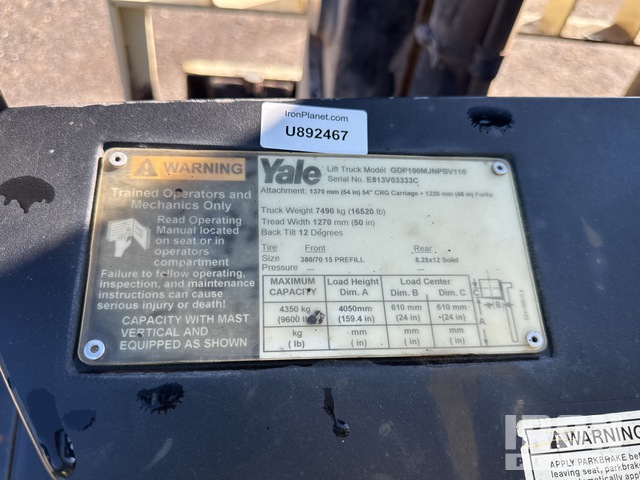 MONTACARGAS 2005 YALE GDP100MJNPBV110