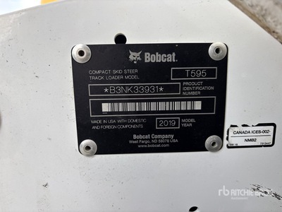 2019 Bobcat T595 Compact Track Loader
