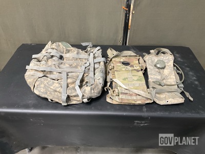 (10) Large Field Rucksacks, (66) Hydration System Carriers & Assorted Items