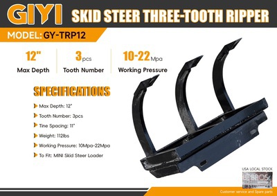 2025 GIYI GY-TRP12 Mini Ripper per mini pala (Unused)