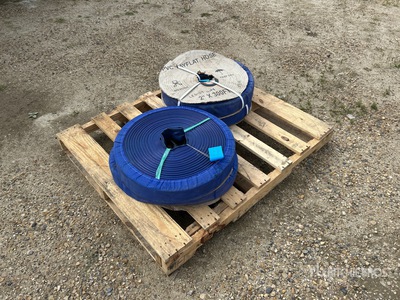 Quantity of (4) 300 ft Poly Lay Flat Discharge Hose