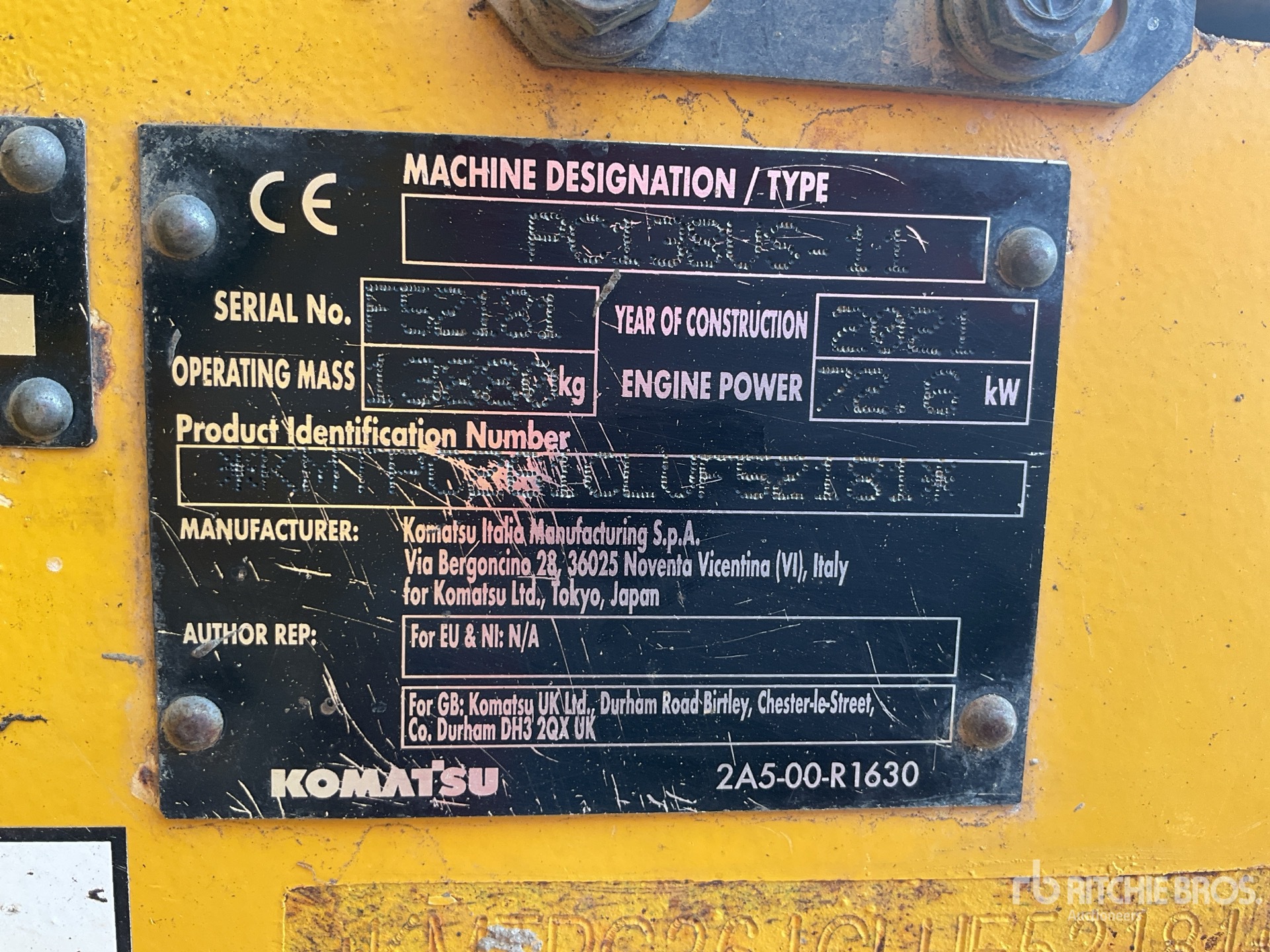 2021 Komatsu PC 138US-11 Tracked Excavator