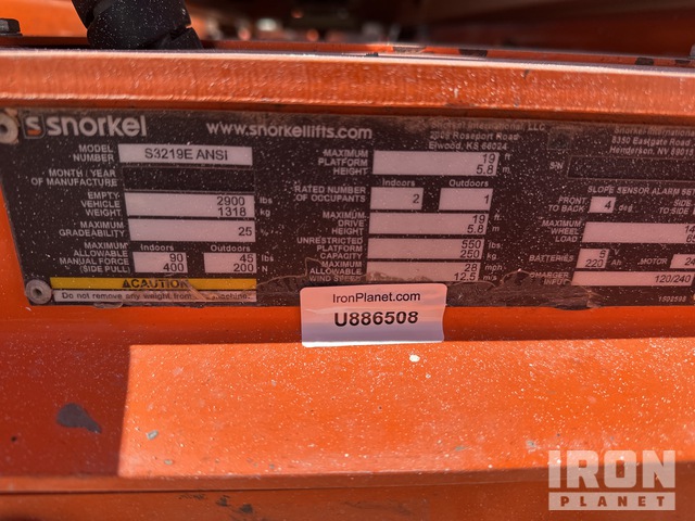 ELEVADOR TIJERA 2017 SNORKEL S3219E