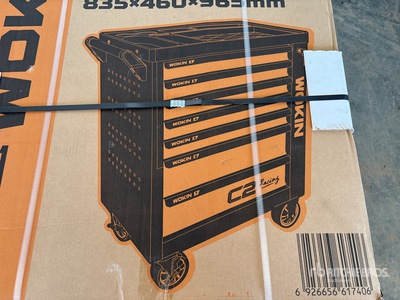 163 PC Wokin 6 Drawer Rolling Tool Cabinet (Unused)