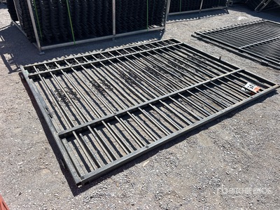 2025 SKLP SK-HLM20 20 ft x 7 ft Wrought Iron Bi-Parting Portail d'entrée
