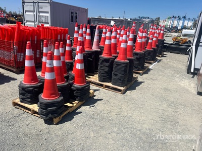 Quantity of (9) Pallets of 2025 AGT AGT-75TC Traffic Cones (Unused)