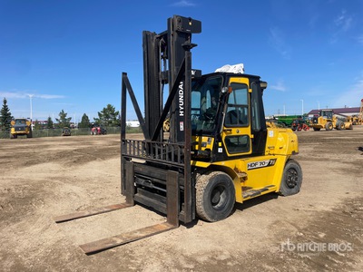 2009 Hyundai HDF70-7S 14200 lb Pneumatic Tire Forklift