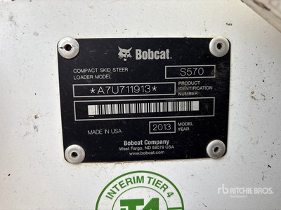 2013 Bobcat S570 Skid Steer Loader
