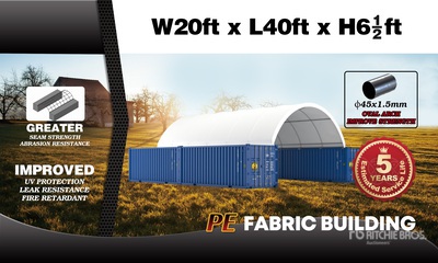 2025 suhivelee C2040-300gPE 20 ft x 40 ft Container Shelter (Unused)