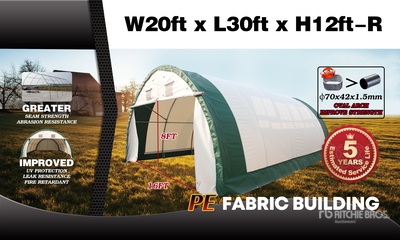2025 suhivelee 203012R-300gPE 20 ft x 30 ft x 12 ft Storage Building (Unused)