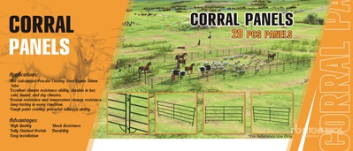 Quantity of (28) 2025 suhivelee NP10-28 Powder Coated Livestock Panel (Unused)