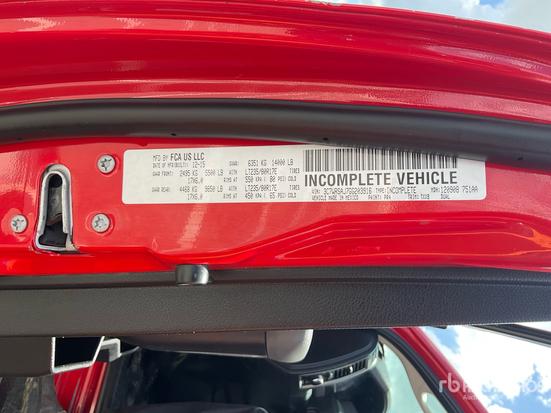 2016 Ram 3500 4x2 Utility Truck