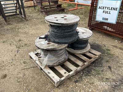 Quantity of (3) Rolls of 1 in Braided Steel Cable