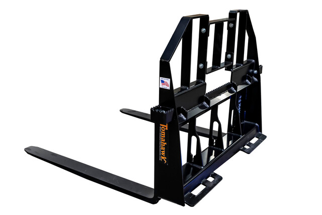 (Unused) Tomahawk 42 In Heavy Duty Walk-Through Skid Steer Forks
