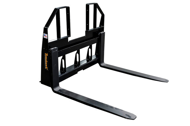 (Unused) Tomahawk 48 In Heavy Duty Walk-Through Forks Skid Steer Forks