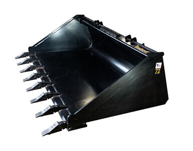 Tomahawk 72 In. Heavy Duty Low Profile w/ Teeth Skid Steer Bucket