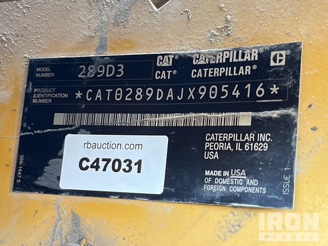 MINI CARGADOR SOBRE ORUGAS 2021 CATERPILLAR 289D3