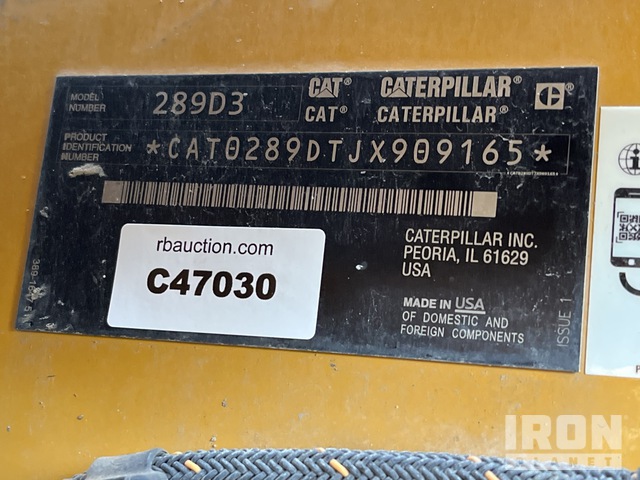 MINI CARGADOR SOBRE ORUGAS 2022 CATERPILLAR 289D3