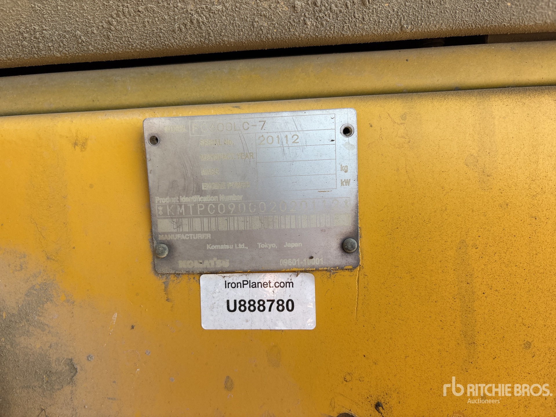 2005 Komatsu PC600LC-7 Pelle Hydraulique sur Chenilles