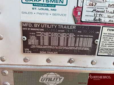 2012 Utility VS2RA 53 ft T/A Refrigerated Trailer