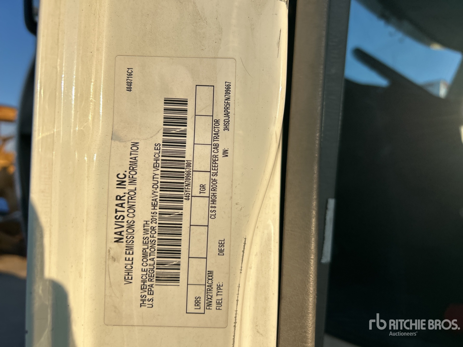 2015 International ProStar 6x4 T/A Sleeper Truck Tractor