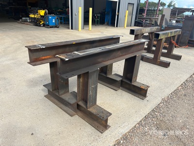 Quantity of (2) Custom Built I-Beam Welding Stands