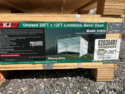 KJ K1912 Livestock Metal Shed - Unused