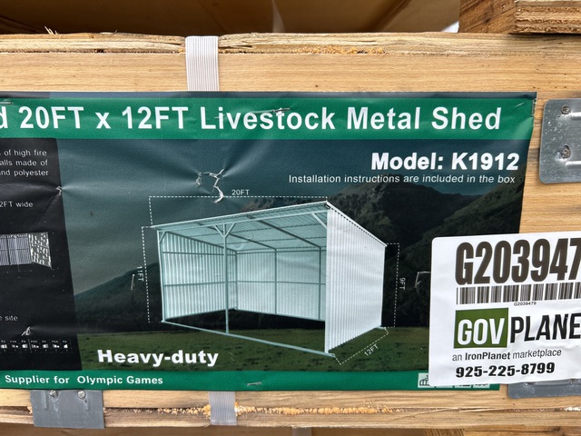 KJ K1912 Livestock Metal Shed - Unused KJ K1912 Livestock Metal Shed - Unused