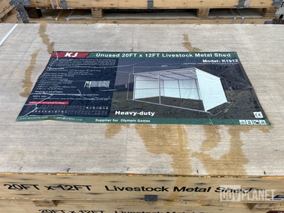 KJ K1912 Livestock Metal Shed - Unused