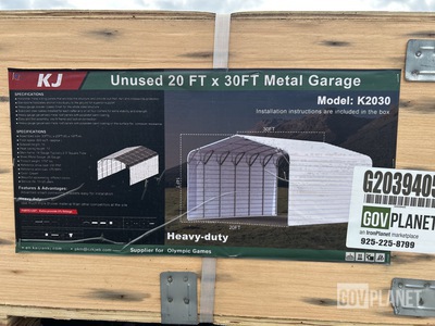 KJ K2030 Metal Garage - Unused