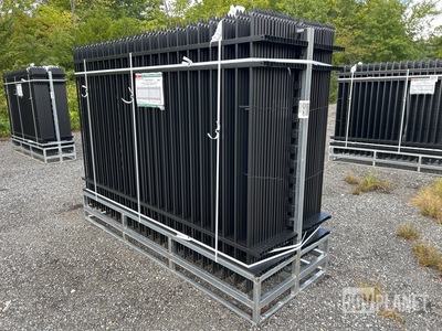 (30) Pieces of Galvanized Steel Garden/Public Space Fence w/(31) Post Connectors